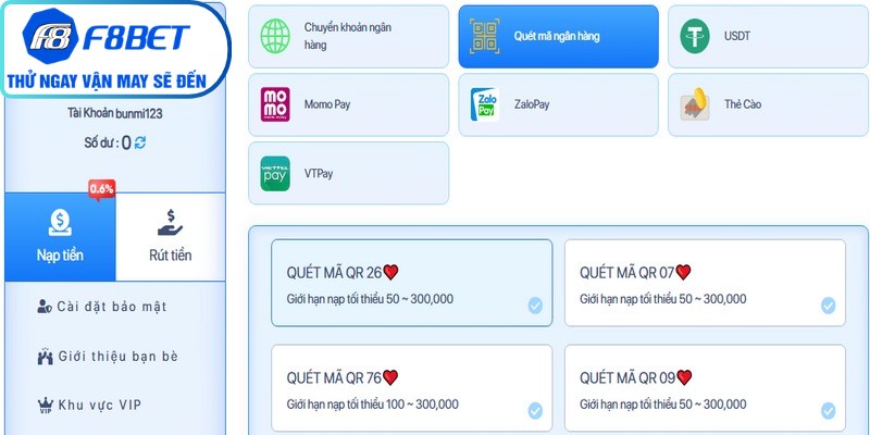 Quét mã QR là xu hướng nạp tiền dẫn đầu về sự nhanh chóng và chính xác
