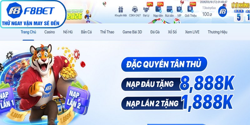 Các bước truy cập danh mục thiết lập an toàn tài khoản F8Bet